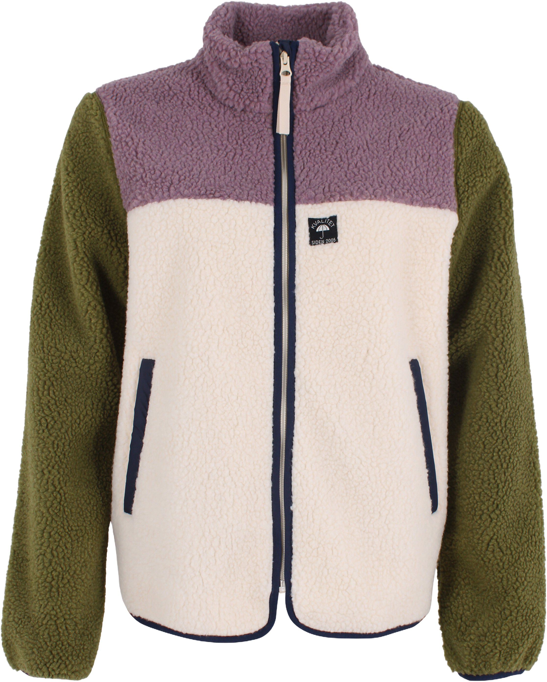 Danebirk Fleece Zip-Up Light Beige/Mauve/Olive
