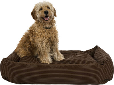 Fossflakes Dog bed Brown pinstripe