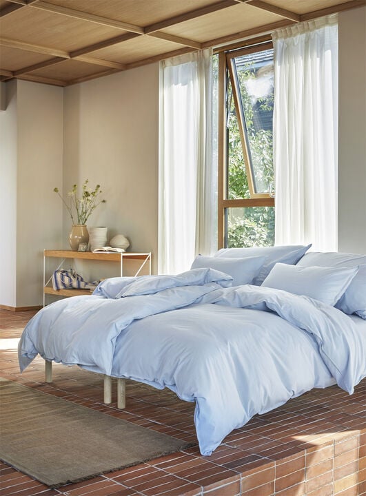 Frøya økologisk sengesæt lyseblå