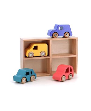 Vilac - By biler - Sæt med 4