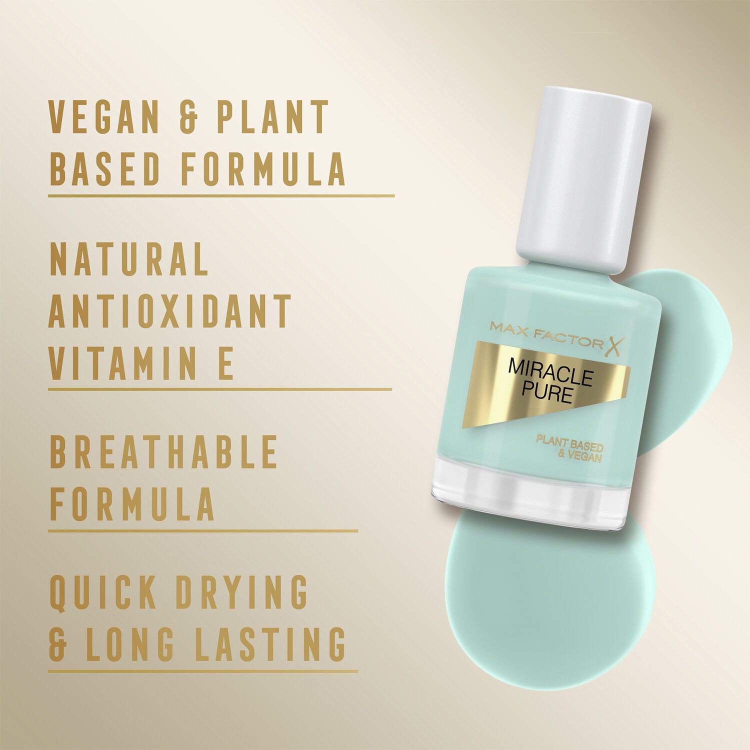 Max Factor Miracle Pure Nail Polish, 840 Moonstone Blue, 1. 85 g