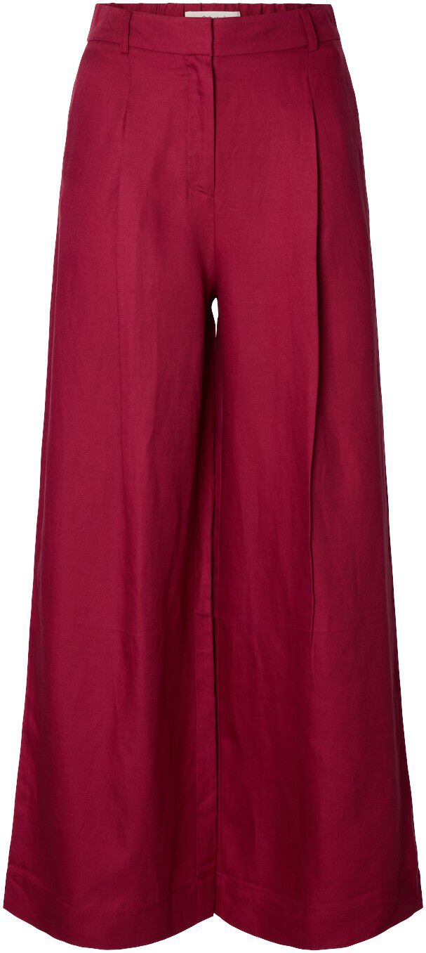 Slflyra Hw Wide Linen Blend Pant Noos