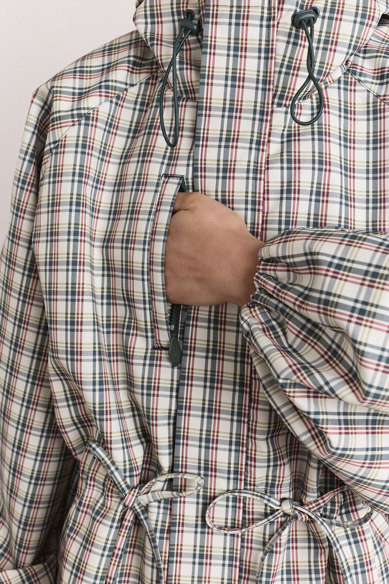 LIU RAINCOAT - ELDERBERRY CHECK