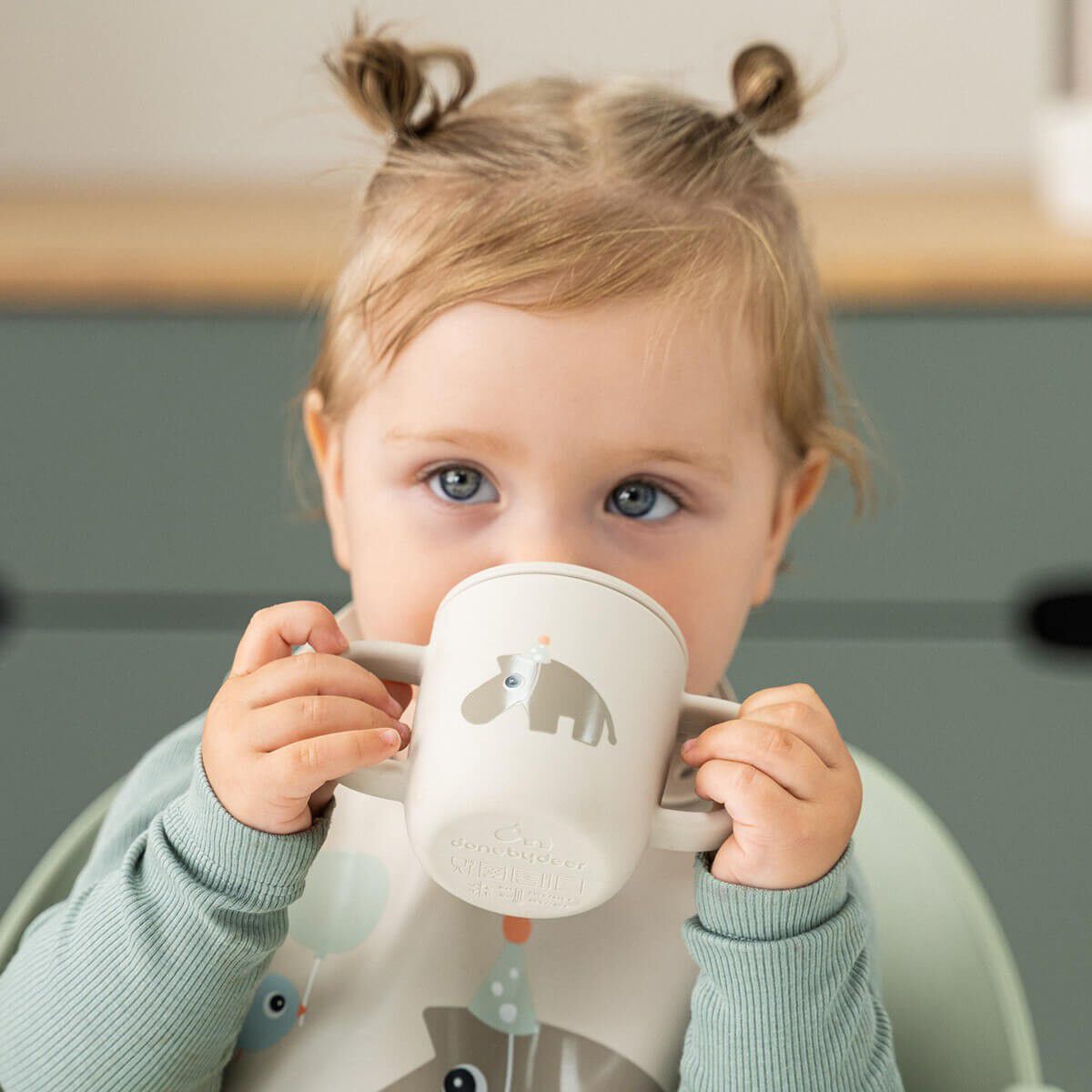 Silikone tudkop 2 h&aring;ndtag Celebration Sand