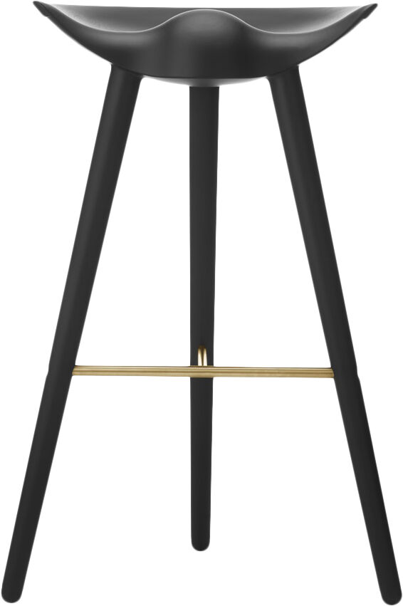 ML 42 - Barstol / Sortbejdset b&oslash;g / Messing