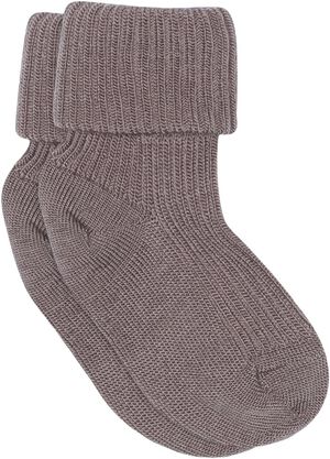 Wool rib baby socks
