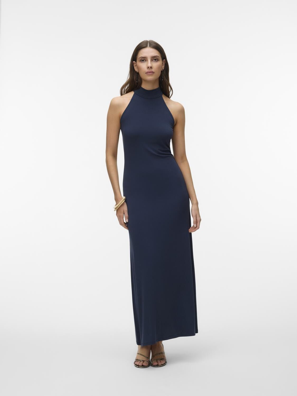 Awcaylee Sl Halterneck Ankle Dress