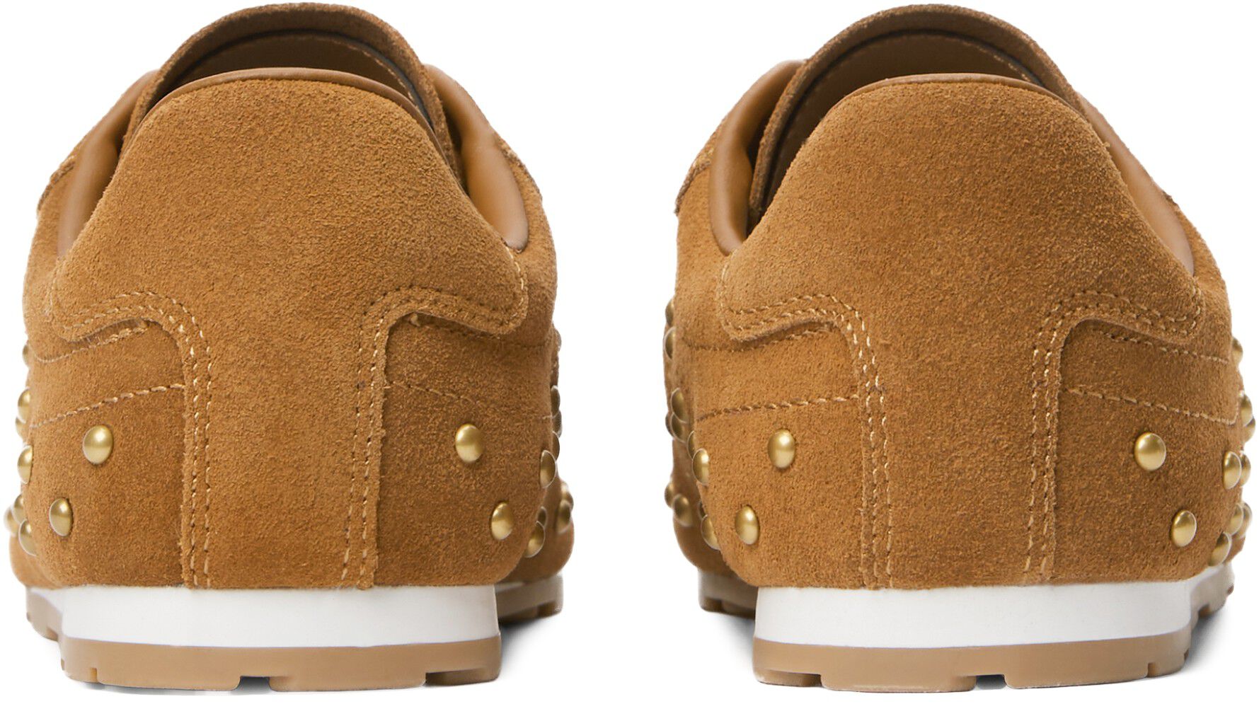 Suede Studded Low Profile Trainers