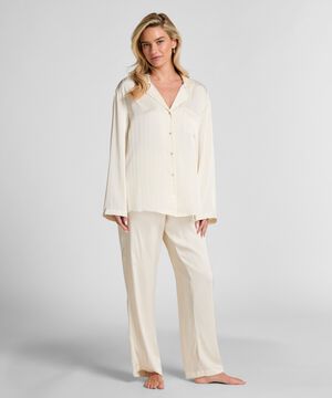 Satin Pinstripe Trousers