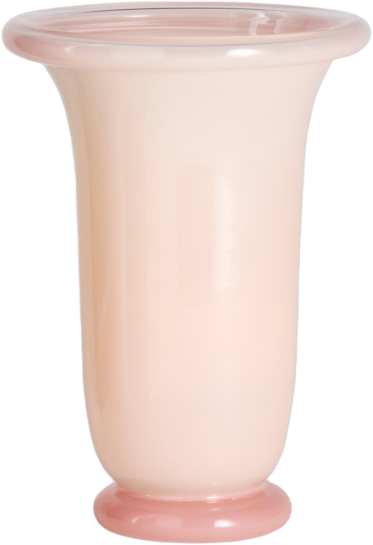 Empire Vase-Medium-Light pink with pink base