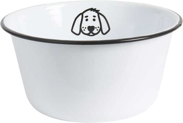 Hundeskål stor emalje