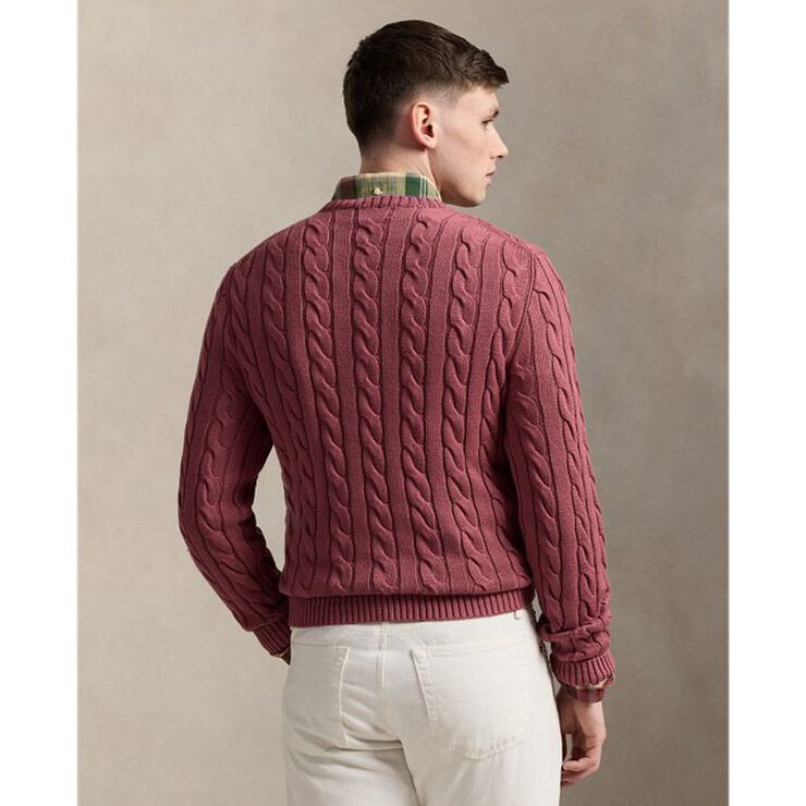 Cable-Knit Cotton Sweater