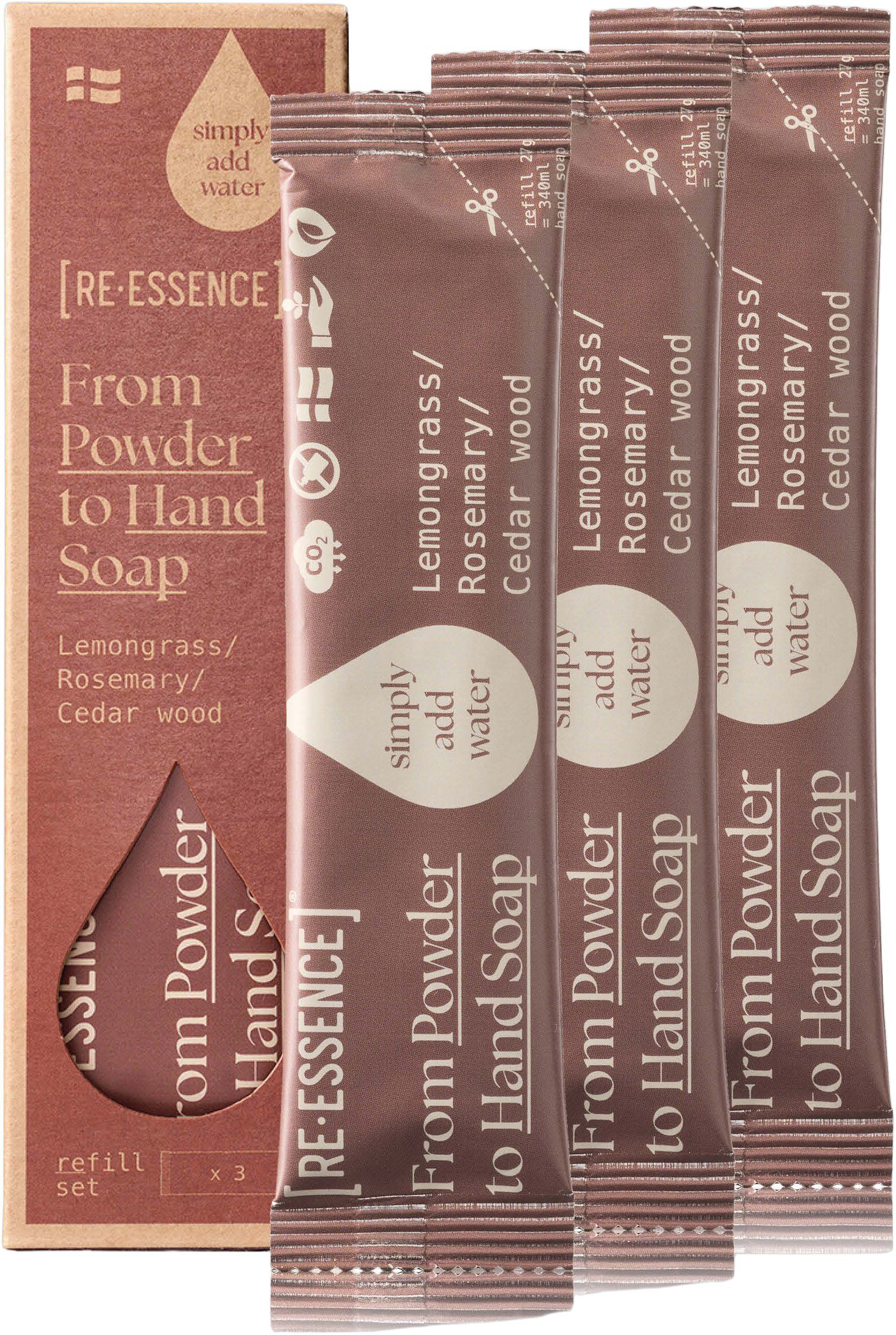 H&aring;nds&aelig;be - 3 Refills (Citrongr&aelig;s/Rosmarin/Cedertr&aelig;)