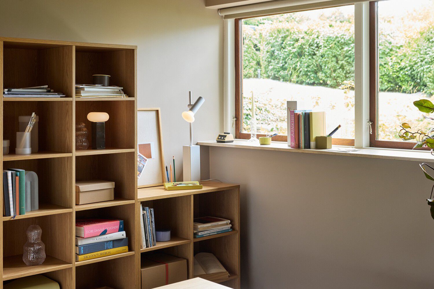 Low Portable Lamp Brown