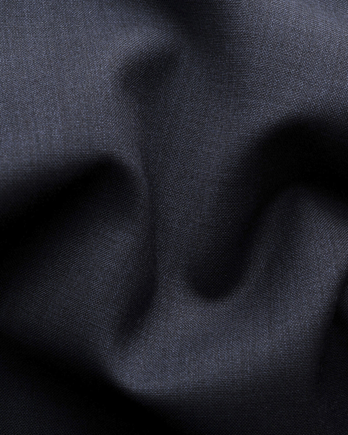 Slim Fit Navy Blue Solid Merino Wool Shirt