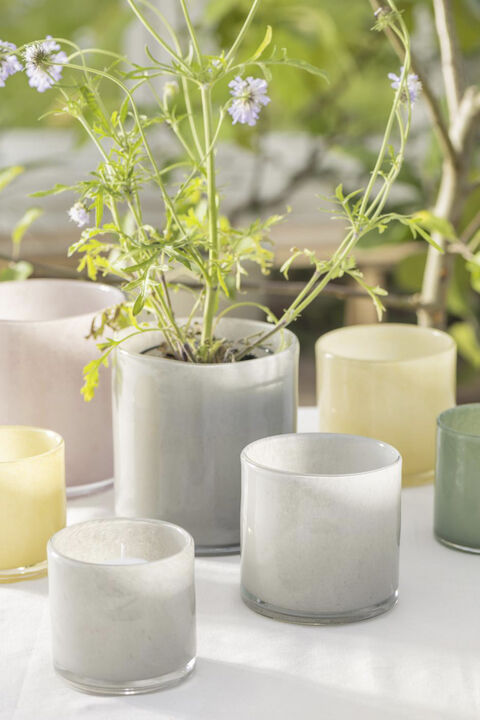 Skjuler Venecia gennemfarvet gråt glas