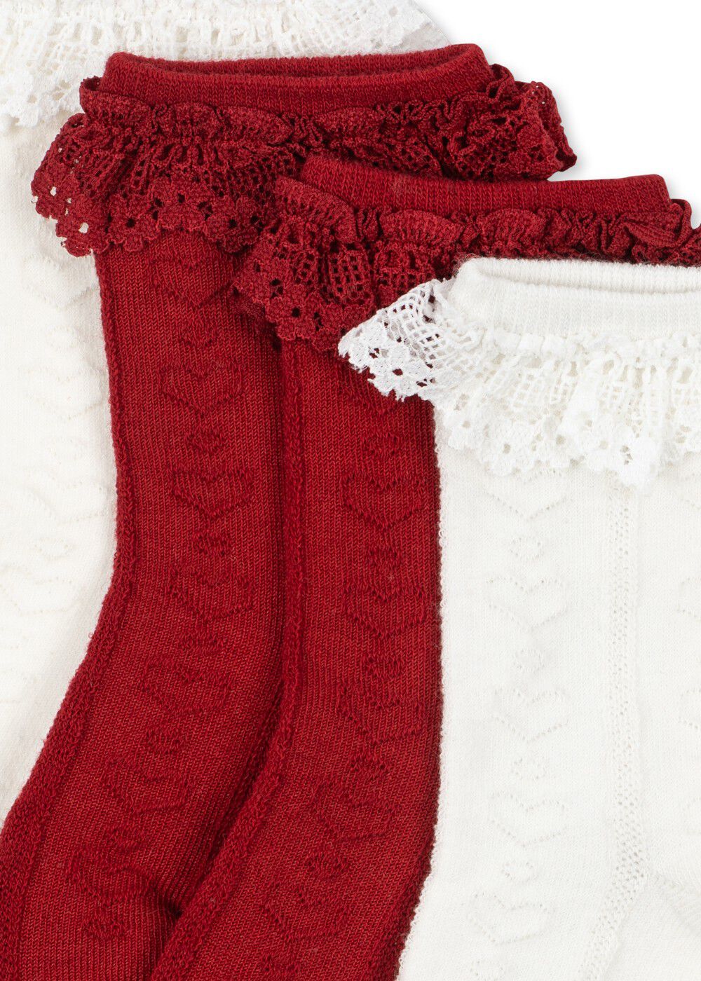 2 Pack Pointelle Frill Socks