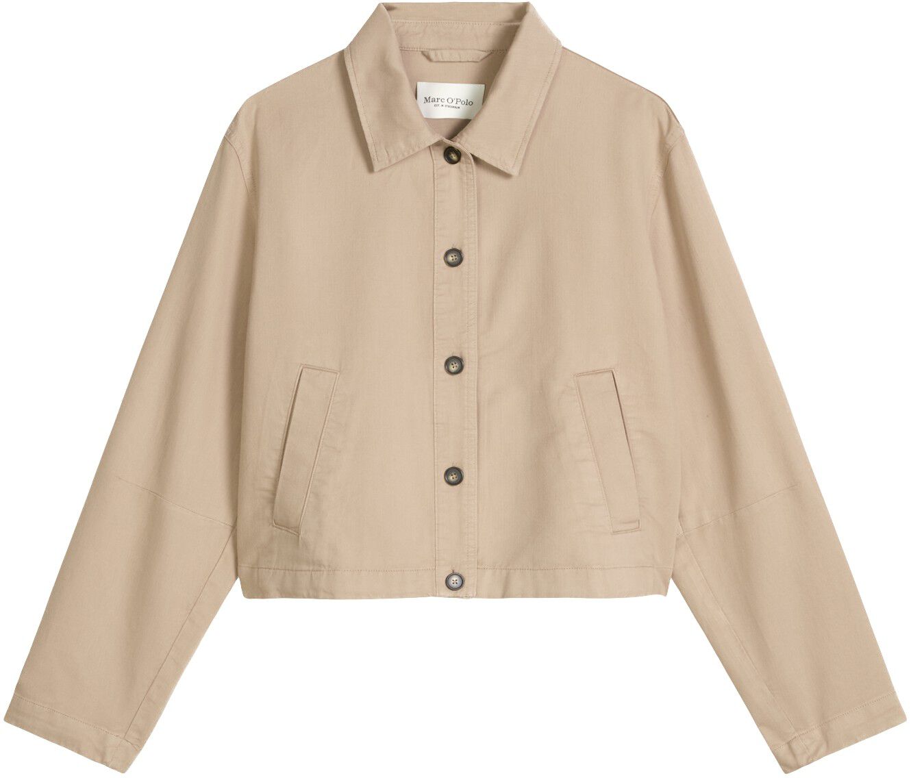 Indoor jacket, A-line, shirt collar