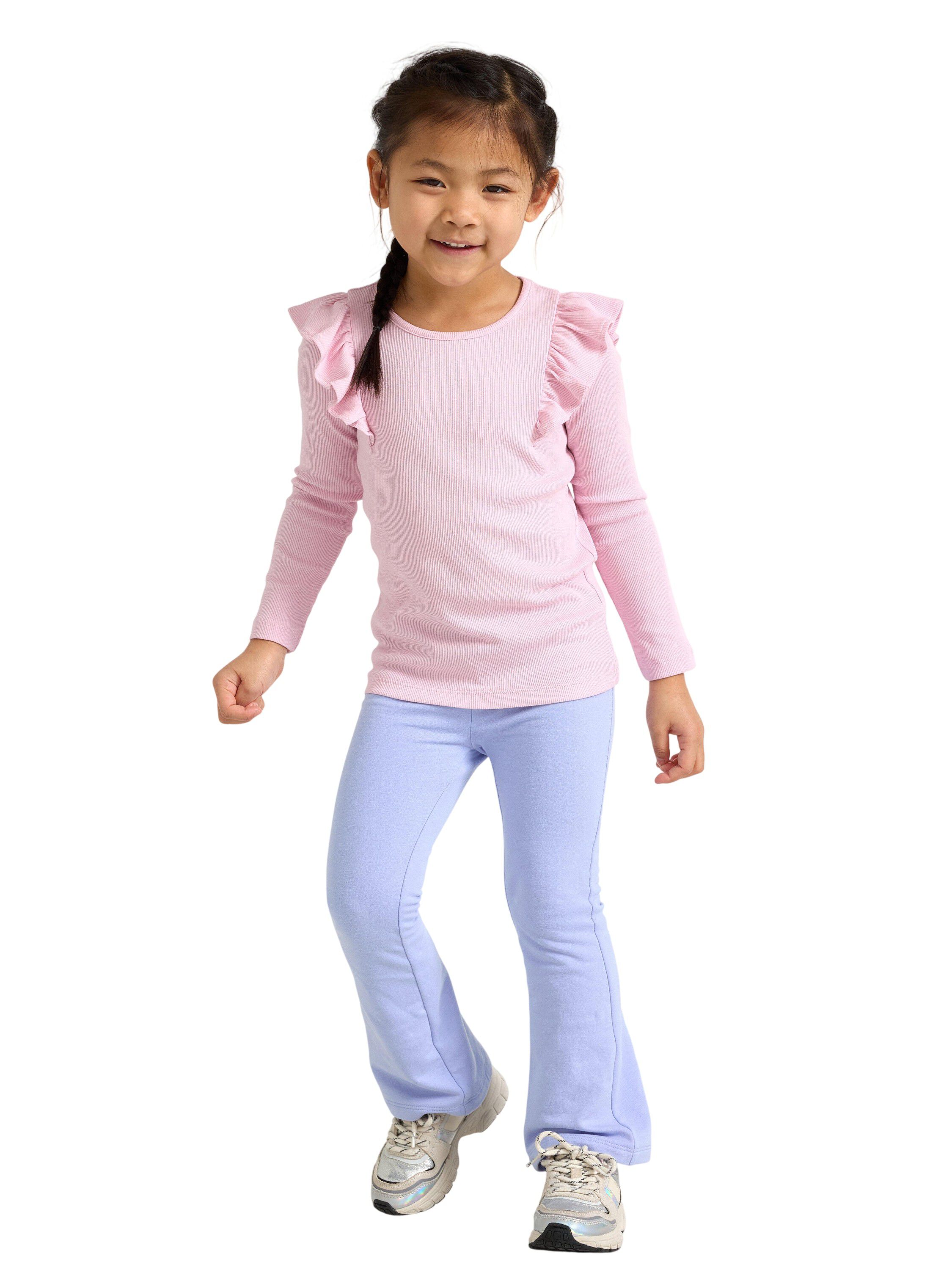 Long-sleeved top in ribbed cotton j