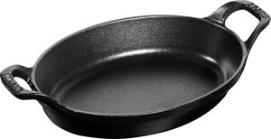 Ovnfad 21 cm Sort Oval Støbejern