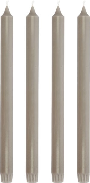 Kronlys Aia 30 cm 4 stk. Taupe Stearin