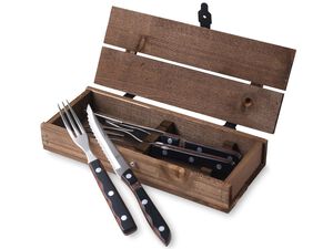 Biffbestikk/grillbestikk Old Farmer Classic 4 deler Tre/Stål