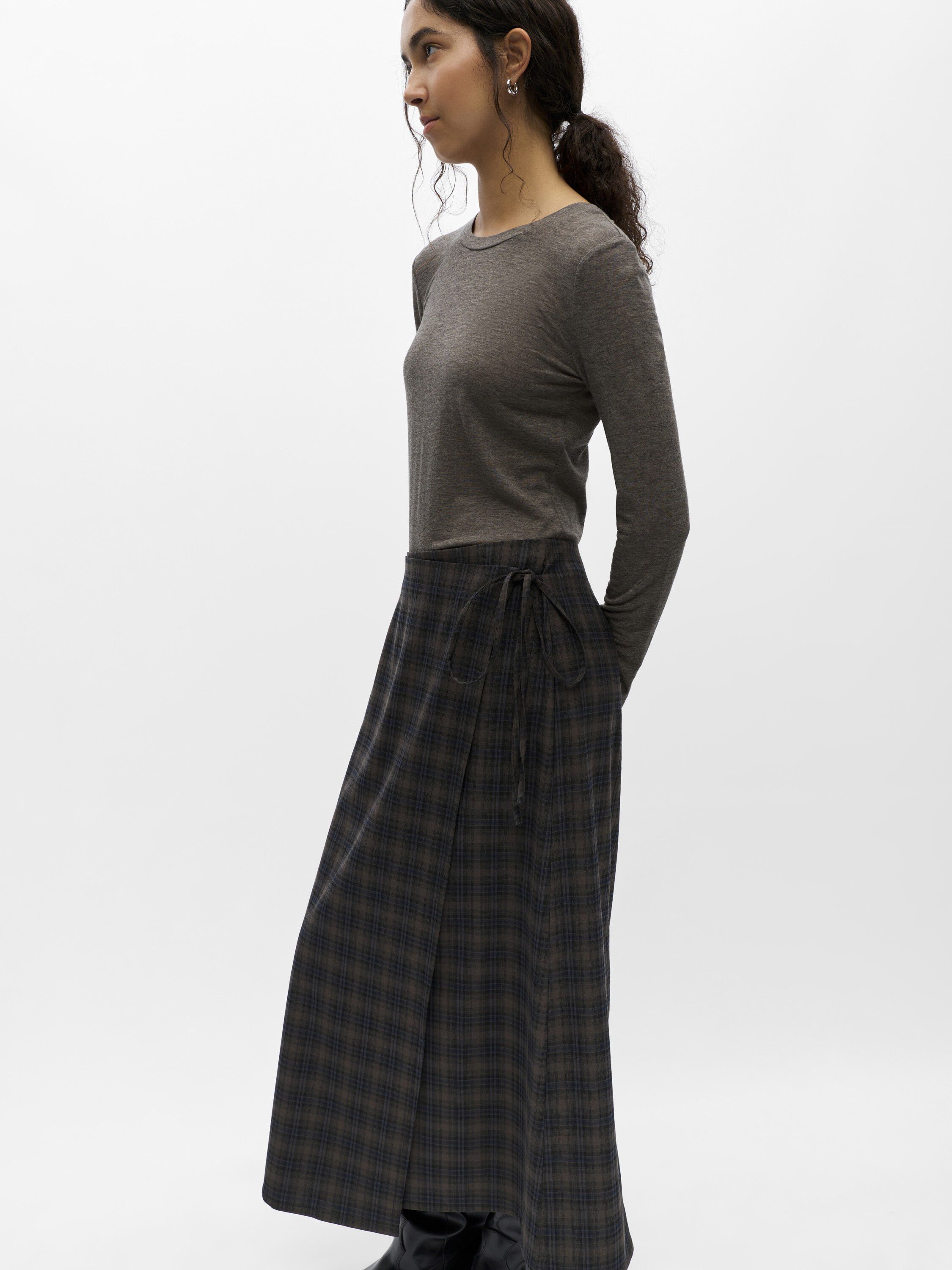 Objsoley Reese Re Midi Wrap Skirt 146