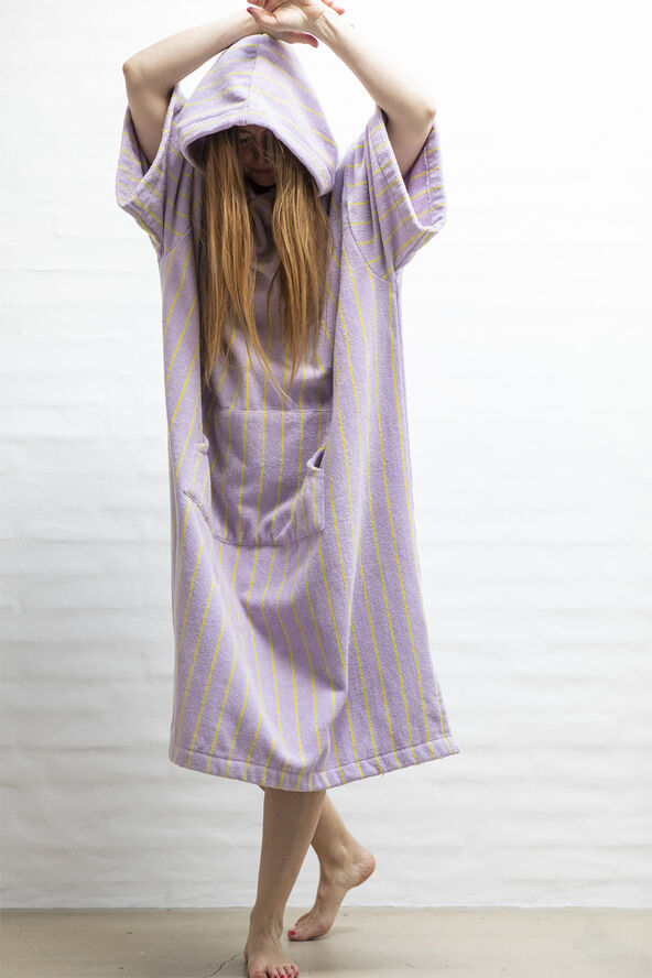 Naram Poncho - lilac & neon yellow