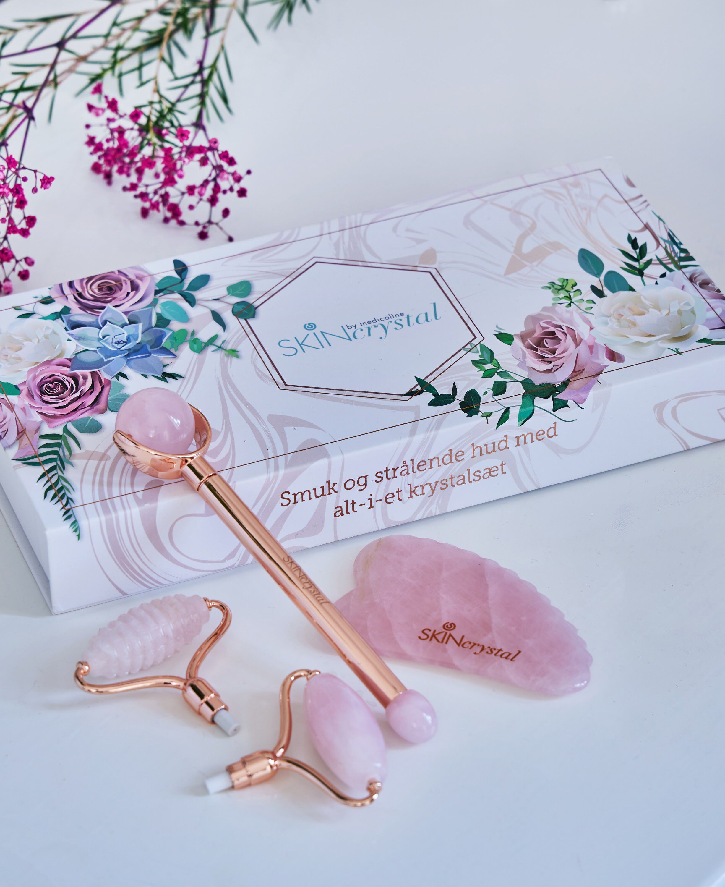 SKINcrystal Rosenkvarts Alt-i-et krystals&aelig;t