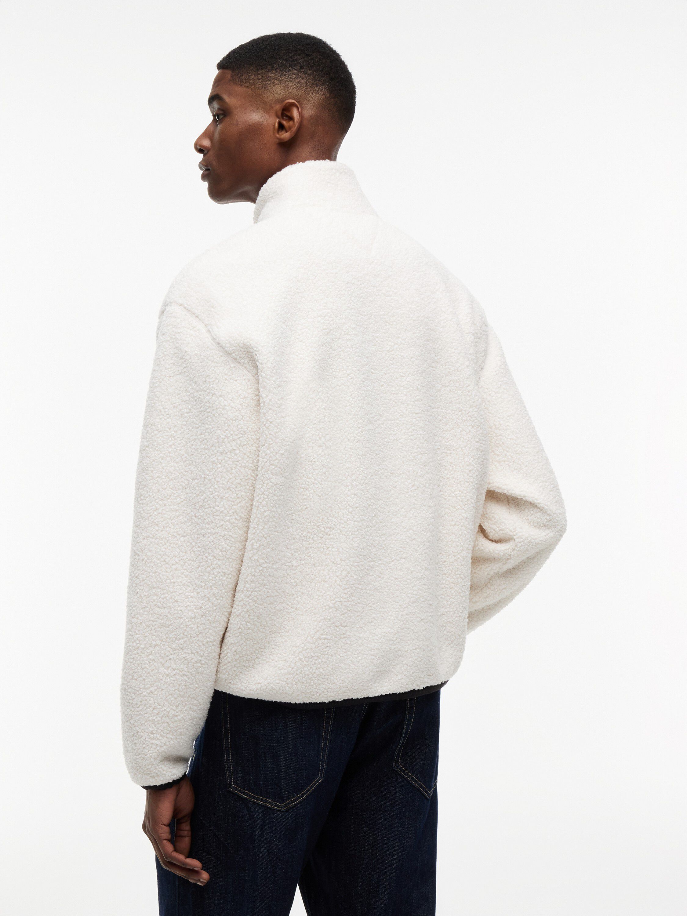 Badge Teddy Relaxed Zip-Thru Sweatshirt