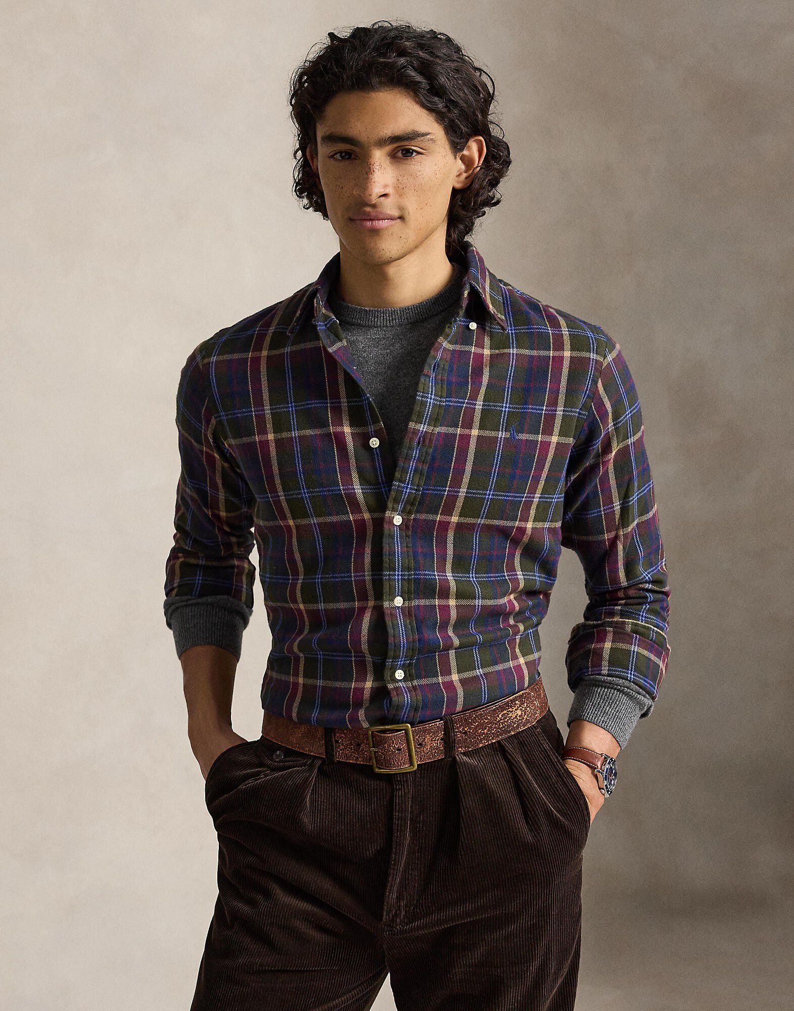 Custom Fit Plaid Flannel Shirt
