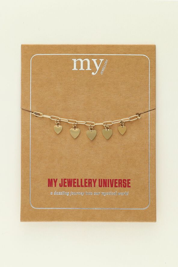 Bracelet chain fine hearts