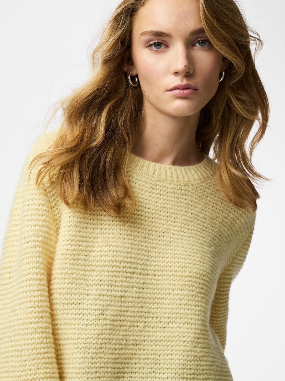 PCRINNA LS O-NECK KNIT PWP BC