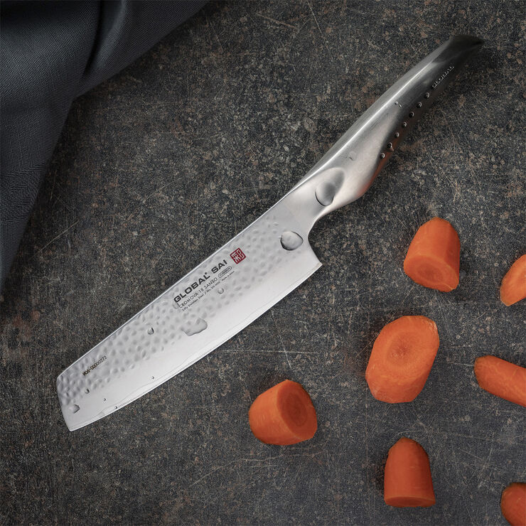 SAI-M06 Grøntsagskniv, 15 cm, hamret