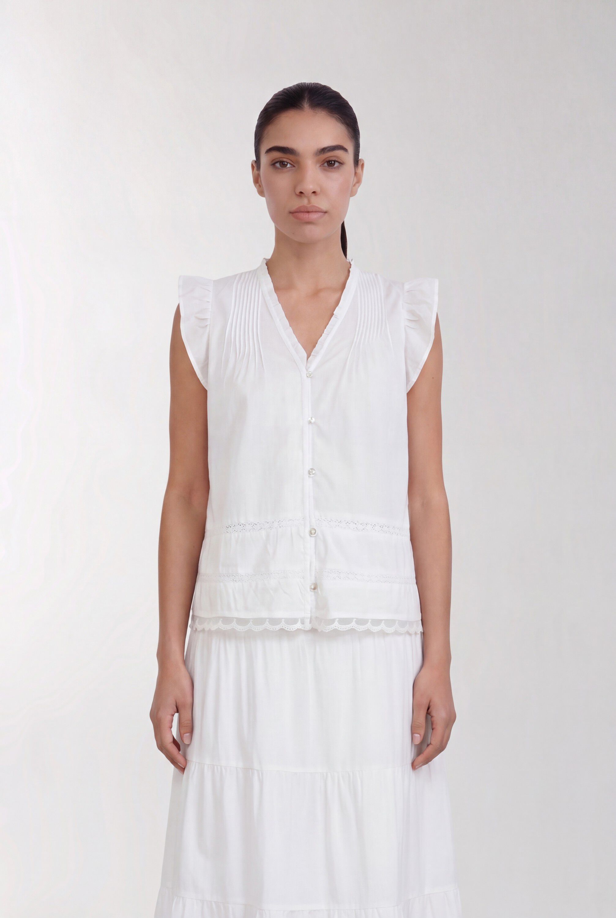 LR-ROSY 2 Bluse Hvid
