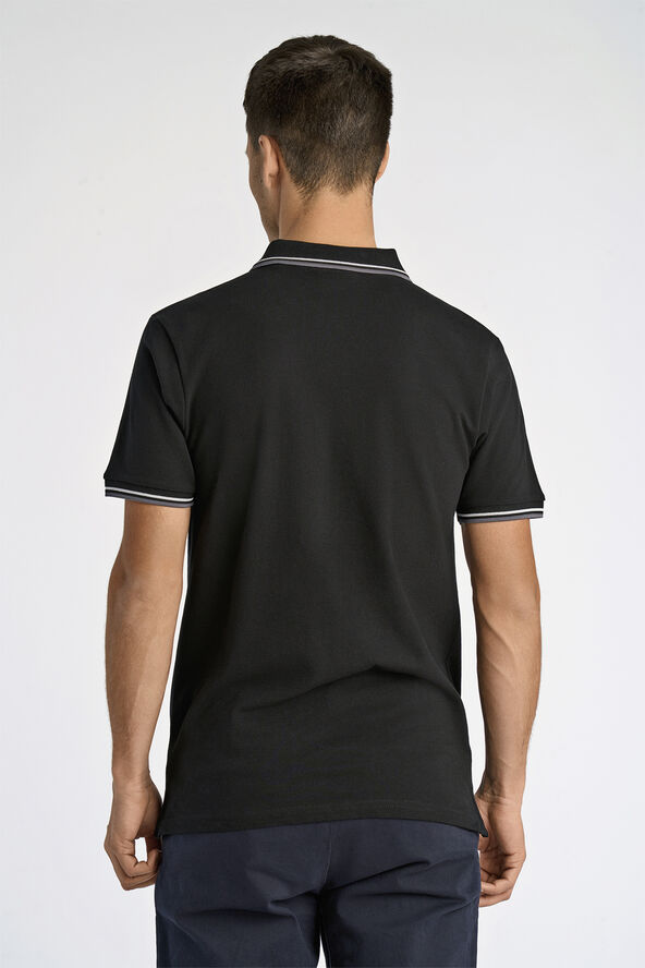 Polo shirt w. contrast piping