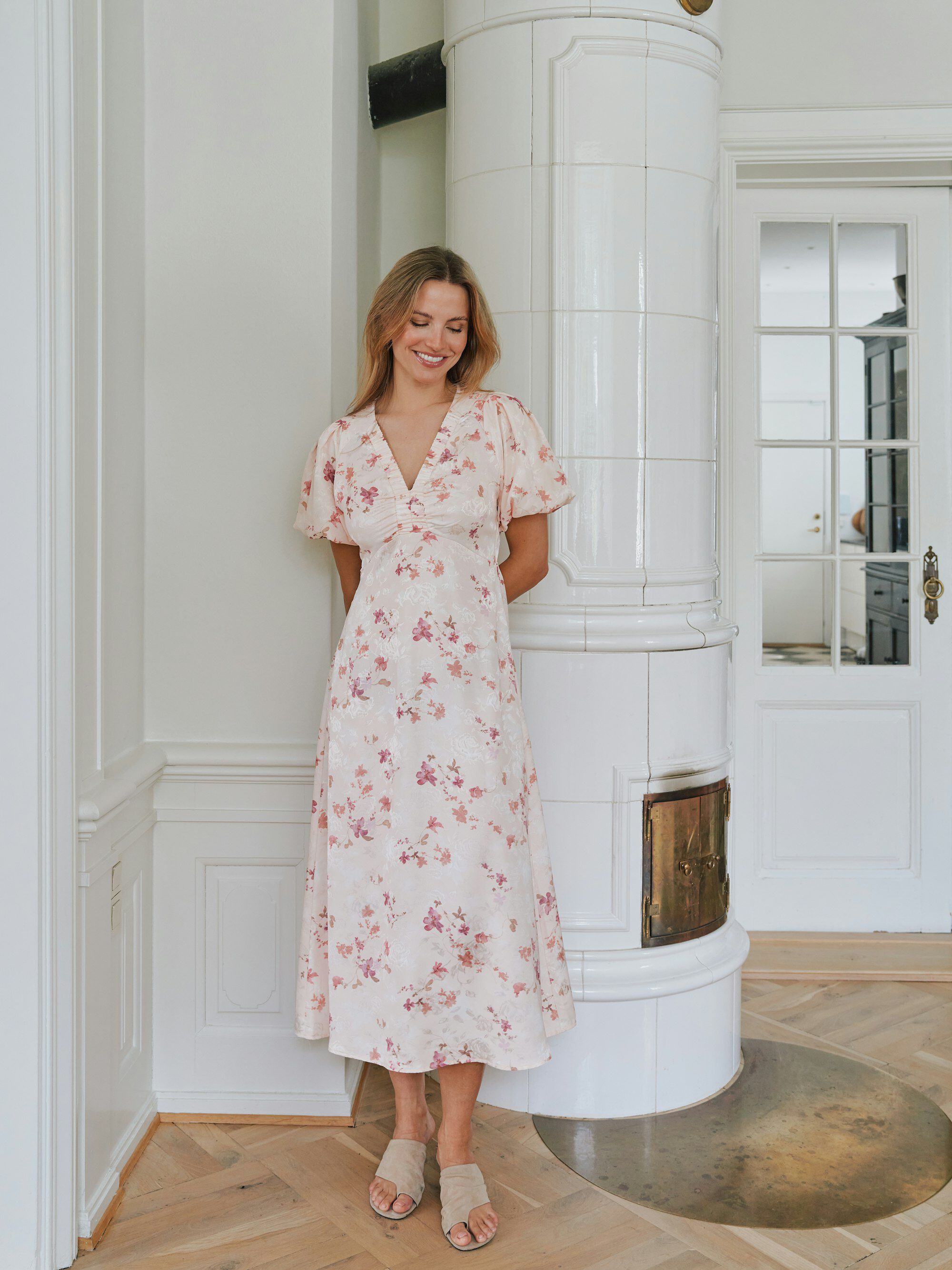 Illana Sateen Print Dress