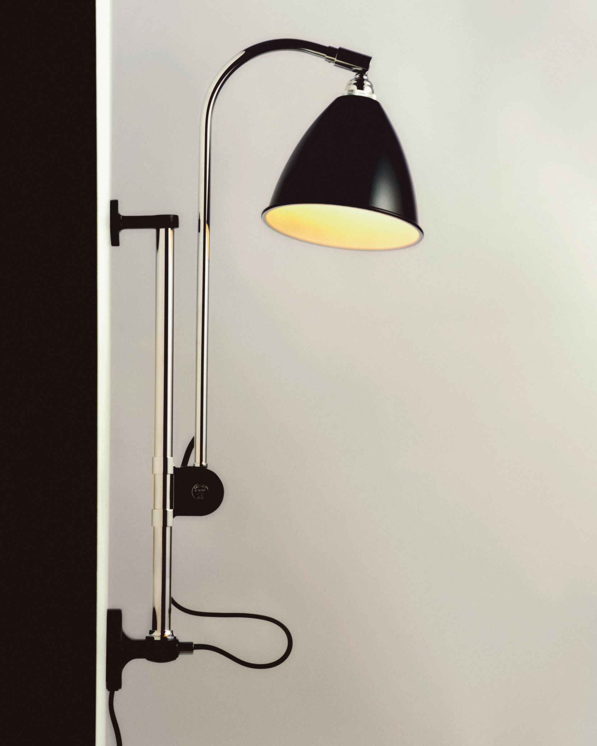 BL5 Wall Lamp - &oslash;16 (Base: Brass, Shade: Soft Black Semi Matt)