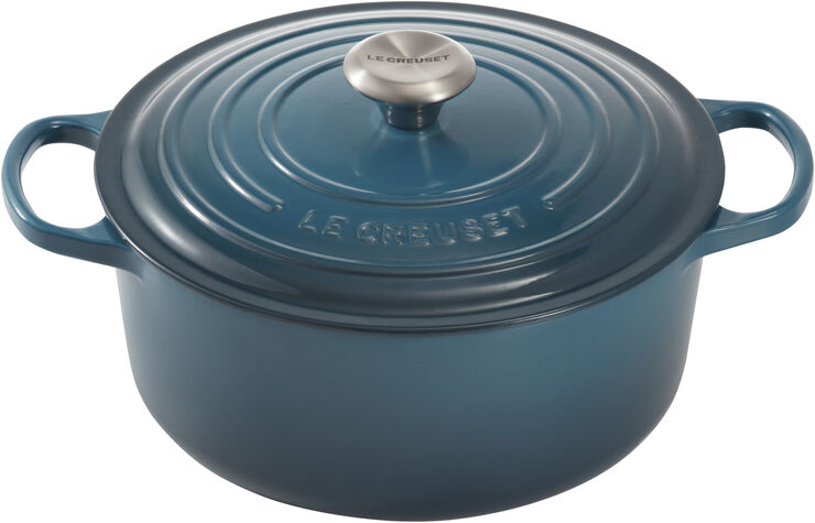 Rund støbejernsgryde 4,2L Deep Teal