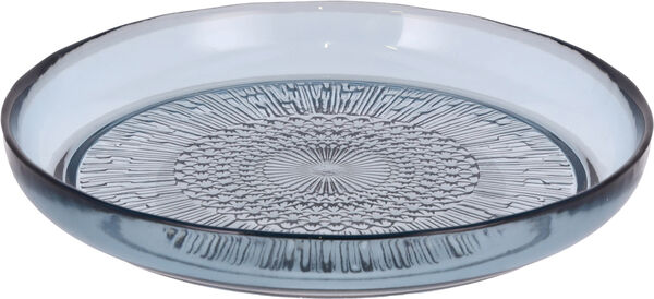 Glasstallerken Kusintha 18 cm Blå