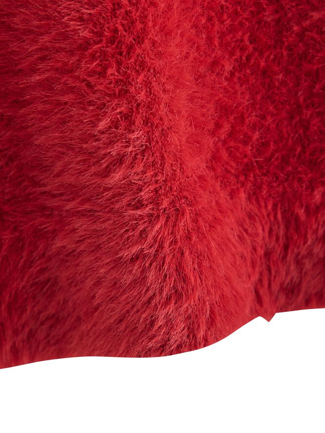 Myk kortermet topp i fjærgarn.