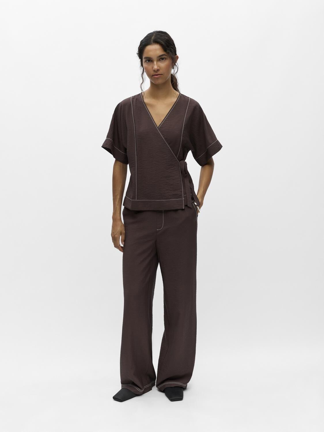 Objjacira S/S Re Wrap Top E Tne