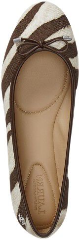 Jayna Zebra-Print Canvas Flat