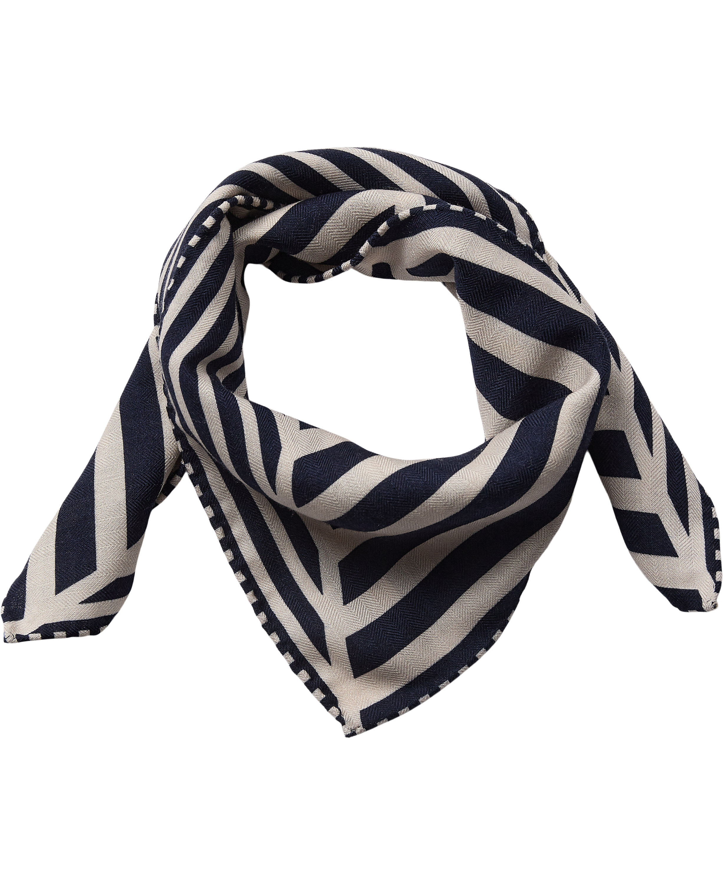 Geometric Scarf 100% Silk - 61x61cm