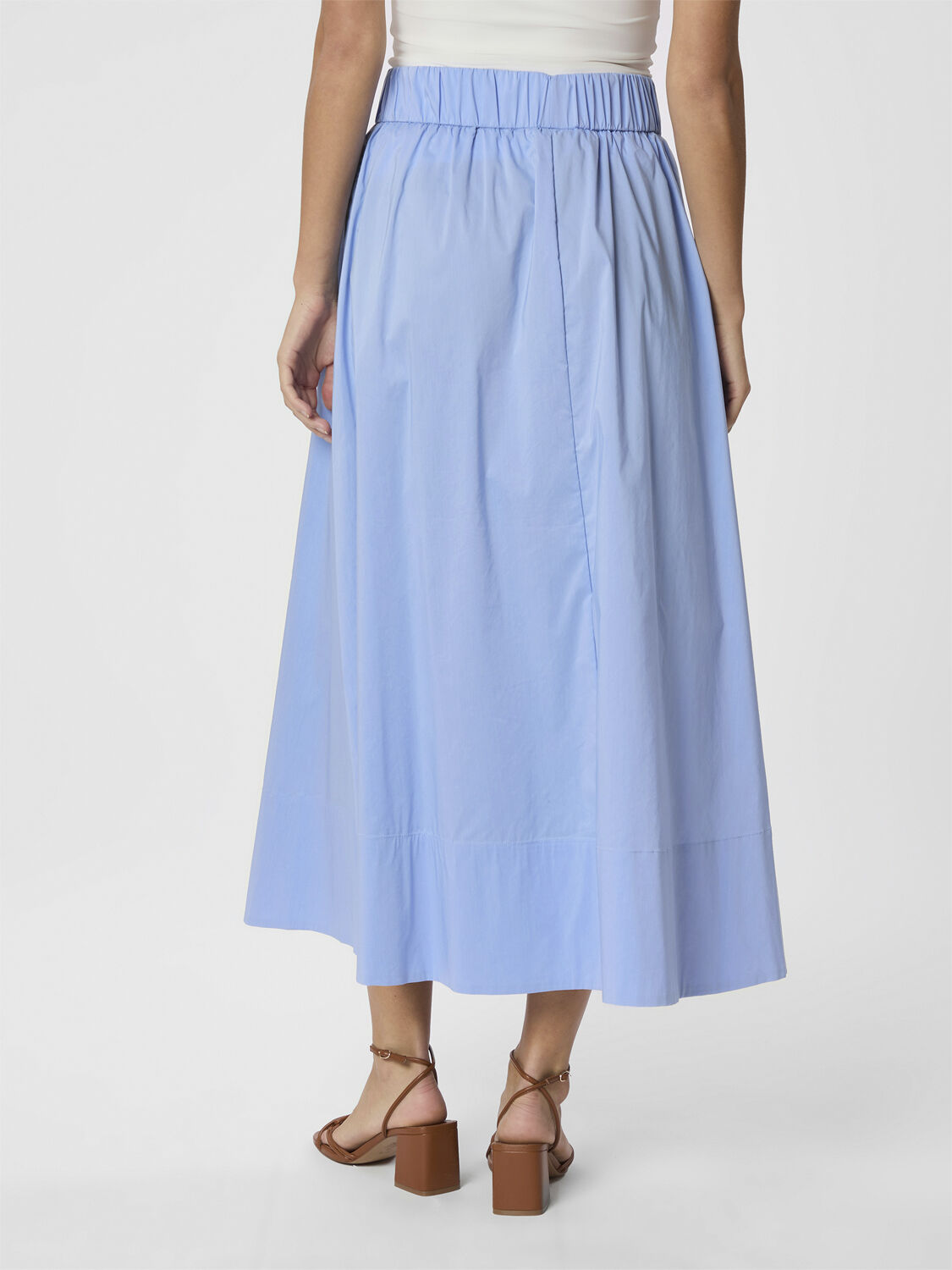 Yara Long Poplin Skirt