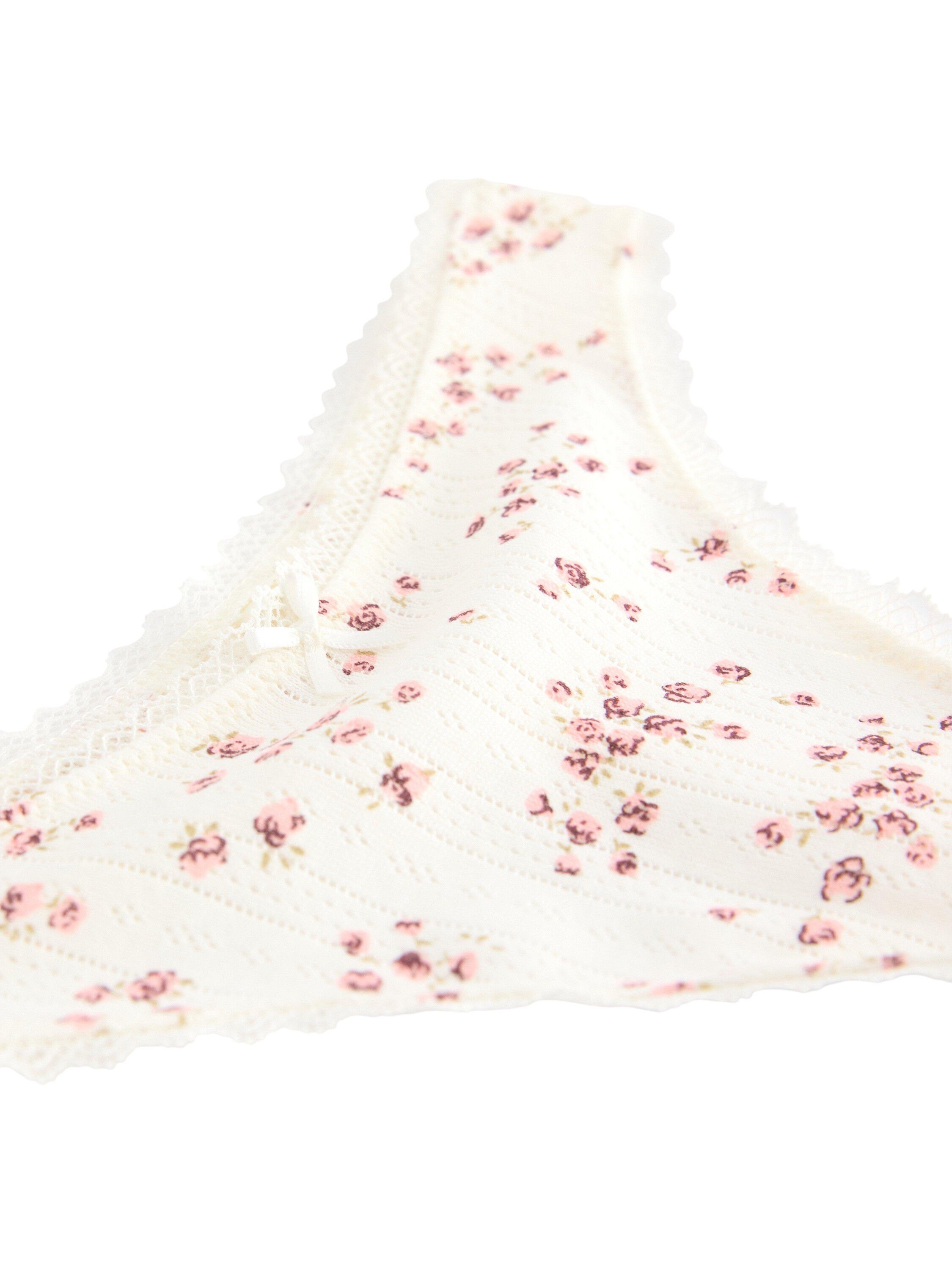 Thong in pointelle with high-cut le