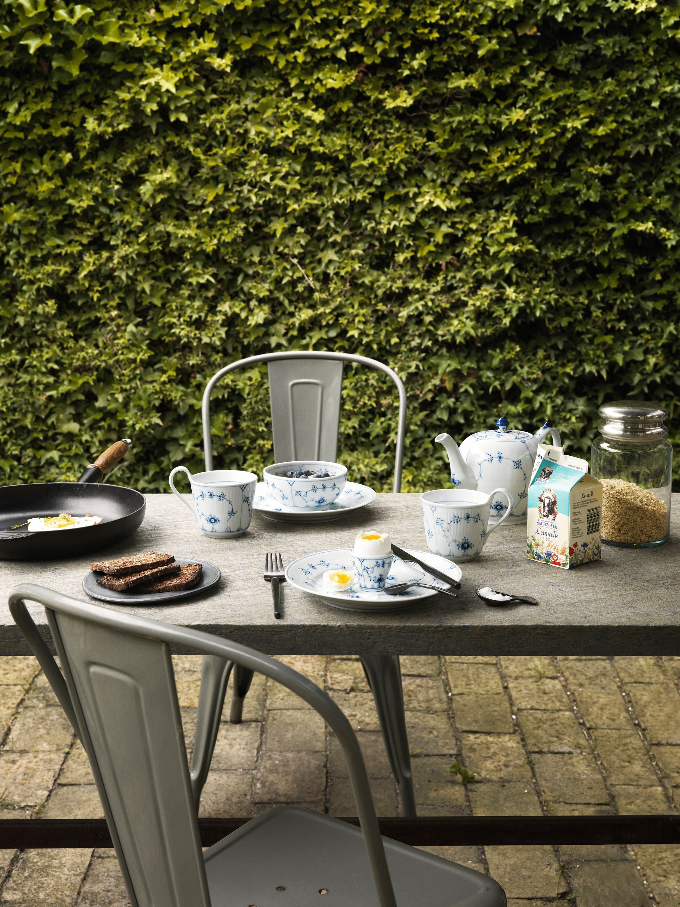 Musselmalet Riflet 47 cl. sk&aring;l