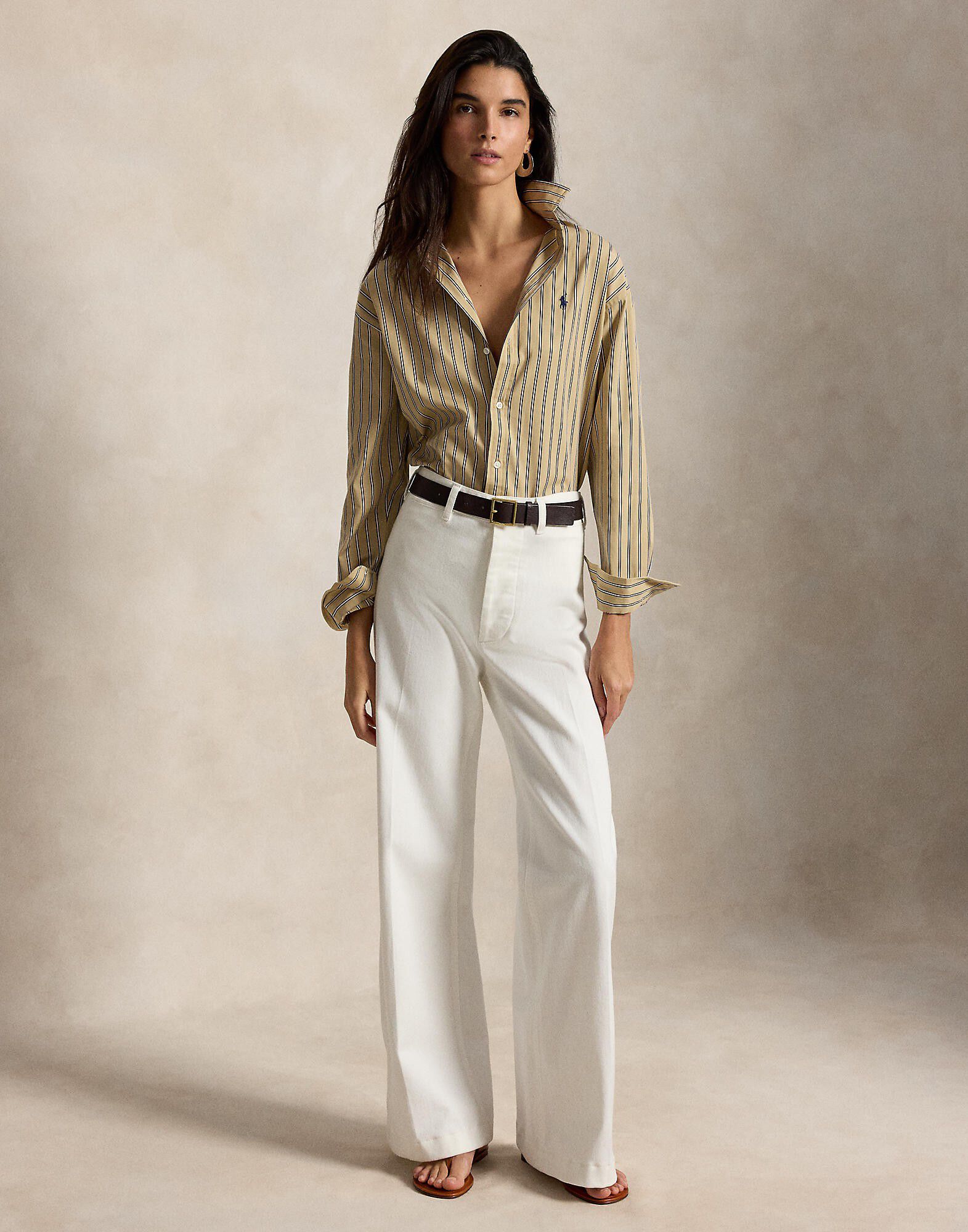 Relaxed Fit Striped Cotton Shirt
