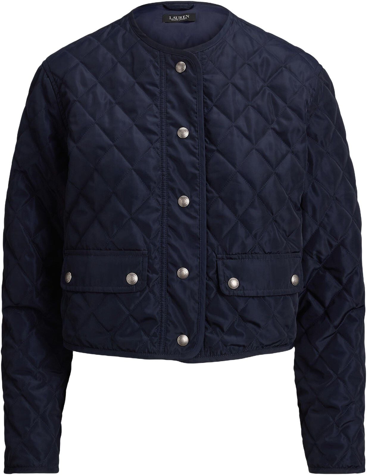 Diamond-Quilted Cropped Jacket