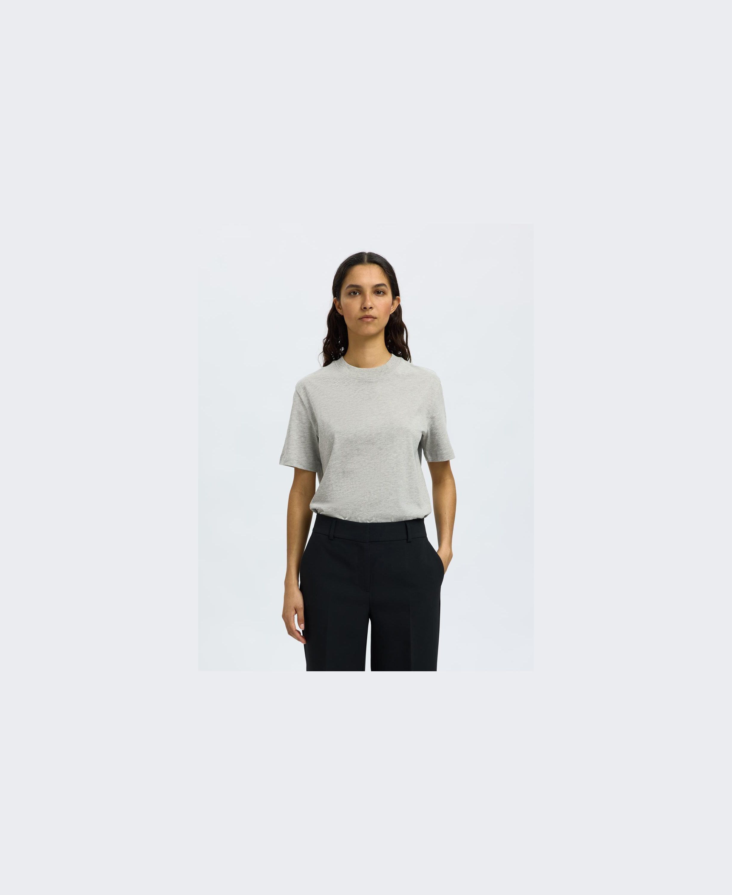 SLFRELAX COLWOMAN SS MOCK NECK TEE